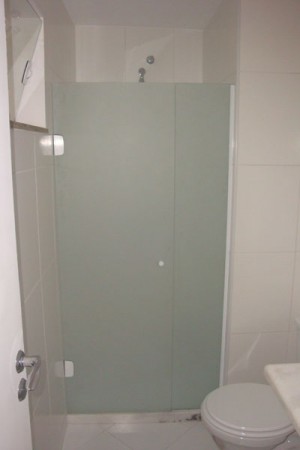 box (porta de abrir), vidro jateado